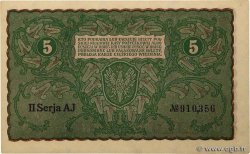 5 Marek POLOGNE  1919 P.024 pr.NEUF