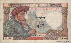 50 Francs JACQUES CŒUR Lot FRANCE  1941 F.19.16