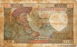 50 Francs JACQUES CŒUR FRANCE  1941 F.19.11