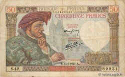 50 Francs JACQUES CŒUR FRANCE  1941 F.19.07