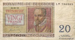 20 Francs BELGIQUE  1950 P.132a