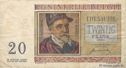 20 Francs BELGIQUE  1950 P.132a B+