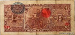 5 Pesos MEXICO  1909 PS.0257c RC+