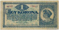 1 Korona UNGARN  1920 P.057