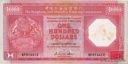 100 Dollars HONGKONG  1988 P.194b