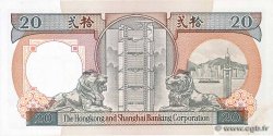 20 Dollars HONGKONG  1990 P.197a fVZ