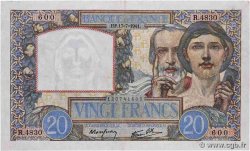 20 Francs TRAVAIL ET SCIENCE FRANCE  1941 F.12.16