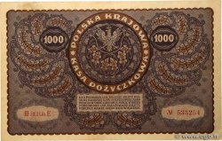 1000 Marek POLOGNE  1919 P.029 TTB+