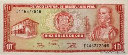 10 Soles de Oro PERU  1976 P.112