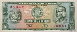 5 Soles de Oro PERU  1969 P.099a