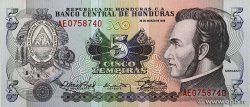 5 Lempiras HONDURAS  1989 P.063b
