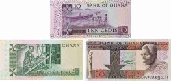 10, 20 et 50 Cedis Lot GHANA  1979 P.20c, P.21c et P.22a fST+