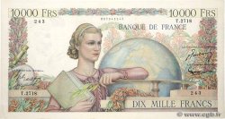 10000 Francs GÉNIE FRANÇAIS FRANKREICH  1952 F.50.58 SS