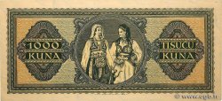 1000 Kuna CROATIE  1943 P.12a SPL
