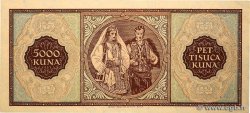 5000 Kuna CROATIE  1943 P.13a pr.NEUF