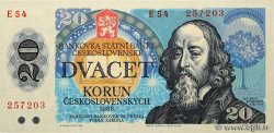 20 Korun CZECHOSLOVAKIA  1988 P.095a