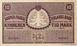 10 Markkaa FINLANDE  1909 P.010a TTB