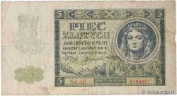 5 Zlotych POLOGNE  1941 P.101