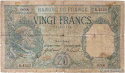 20 Francs BAYARD FRANKREICH  1918 F.11.03a