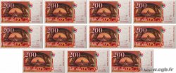 200 Francs EIFFEL Consécutifs FRANCE  1996 F.75.02 AU+