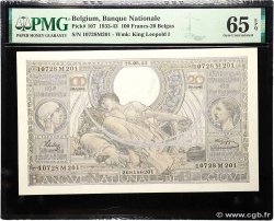 100 Francs - 20 Belgas BELGIQUE  1943 P.107