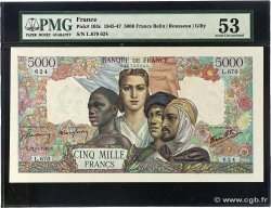 5000 Francs EMPIRE FRANÇAIS FRANCE  1945 F.47.28 XF+