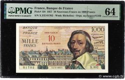 10 NF sur 1000 Francs RICHELIEU FRANCE  1957 F.53.01 UNC-
