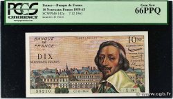 10 Nouveaux Francs RICHELIEU FRANCE  1961 F.57.16 UNC