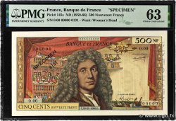 500 Nouveaux Francs MOLIÈRE Spécimen FRANCE  1959 F.60.01Spn