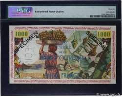 1000 Francs pêcheur Spécimen FRENCH GUIANA  1955 P.27s FDC