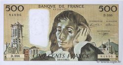 500 Francs PASCAL FRANKREICH  1992 F.71.50