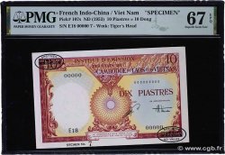 10 Piastres - 10 Dong Spécimen FRENCH INDOCHINA  1953 P.107s UNC