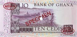 10 Cedis Spécimen GHANA  1982 P.20ds ST