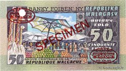 50 Francs - 10 Ariary Spécimen MADAGASCAR  1974 P.062s UNC