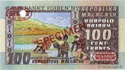 100 Francs - 20 Ariary Spécimen MADAGASCAR  1974 P.063s pr.NEUF