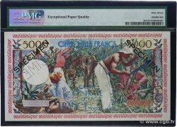5000 Francs antillaise Spécimen MARTINIQUE  1955 P.36s FDC