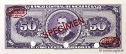 50 Cordobas Spécimen NICARAGUA  1968 P.119as NEUF