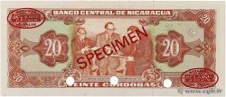 20 Cordobas Spécimen NICARAGUA  1972 P.124s pr.NEUF