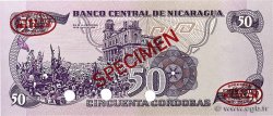 50 Cordobas Spécimen NICARAGUA  1979 P.136s FDC