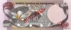 100 Cordobas Spécimen NICARAGUA  1979 P.137s FDC