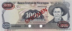 1000 Cordobas Spécimen NICARAGUA  1979 P.139s UNC