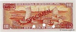 10 Soles de Oro Spécimen PERU  1976 P.112s UNC
