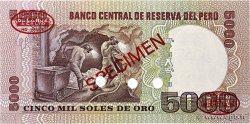 5000 Soles de Oro Spécimen PERú  1979 P.119s FDC