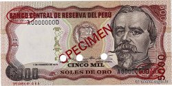 5000 Soles de Oro Spécimen PERU  1979 P.119s UNC