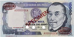 10000 Soles de Oro Spécimen PERU  1979 P.120s UNC
