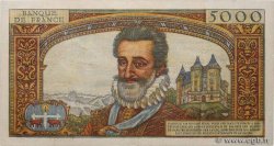 5000 Francs HENRI IV FRANCE  1957 F.49.03 VF+