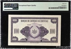 1000 Francs Spécimen FRENCH WEST AFRICA  1942 P.32s AU