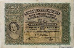 50 Francs SUISSE  1947 P.34o TB+