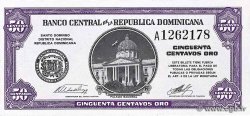 50 Centavos Oro RÉPUBLIQUE DOMINICAINE  1961 P.089a
