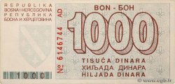 1000 Dinara BOSNIA-HERZEGOVINA  1992 P.026a MBC